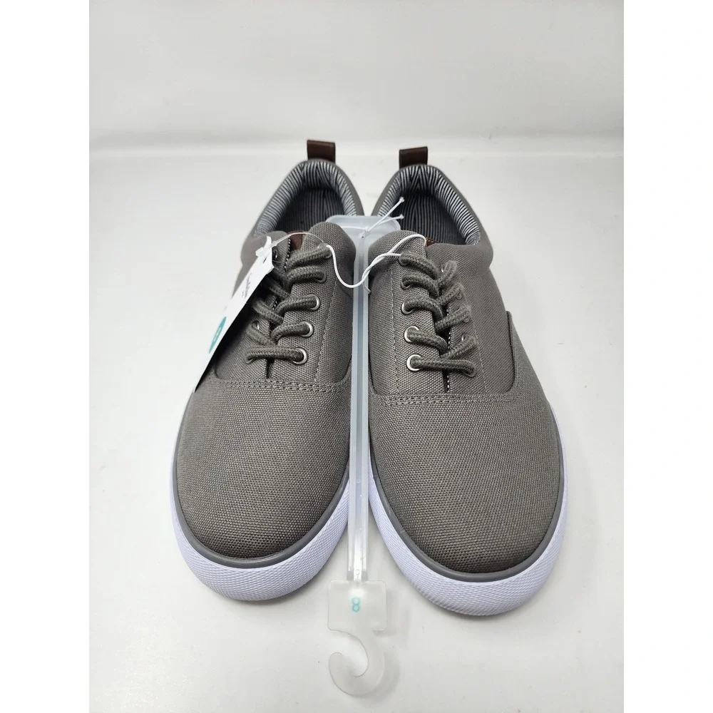 Goodfellow & Co Mens Low Top Lace Up Sneakers Gray Canvas Casual Size 8